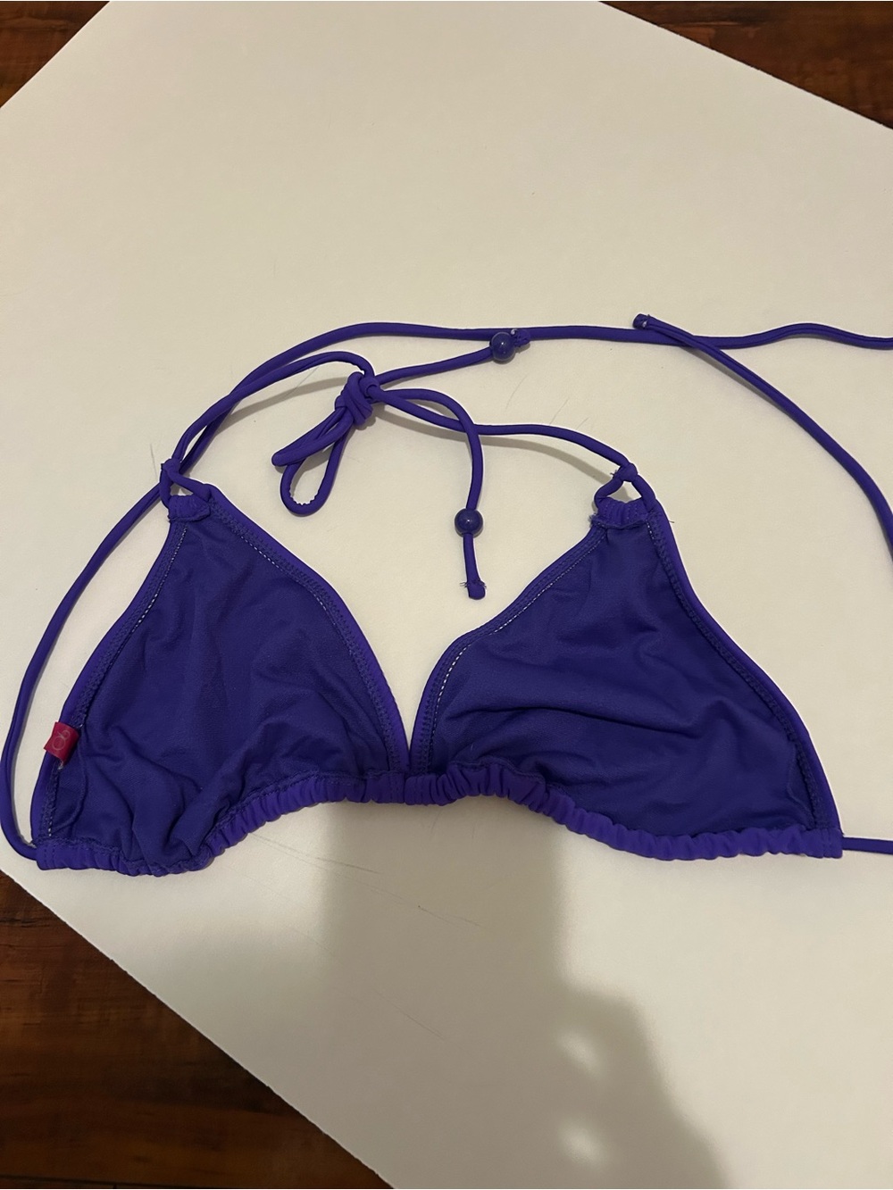 Purple Triangle Bikini Top